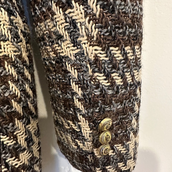 Zara Brown Plaid Coat - Picture 9 of 14